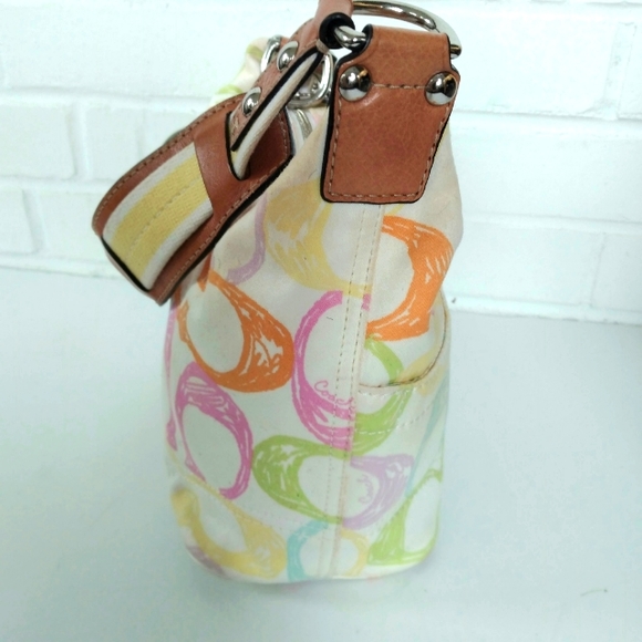 Coach satchel canvas multi colors - Picture 10 of 13